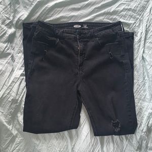 Old Navy Black Ripped Jeans